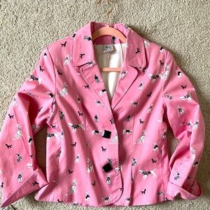 Vintage cotton blazer pink poodles retro Elle woods 80’s 50’s